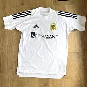 Nashville SC Adidas tech short sleeve; like new
